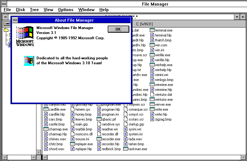 Windows 3.1 中的彩蛋